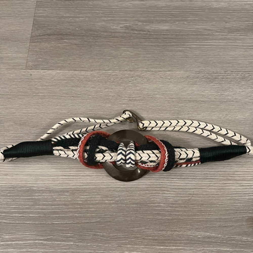 Rope Belt with bronze buckle